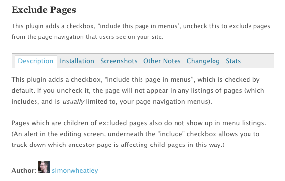 Use the Exclude Pages plugin